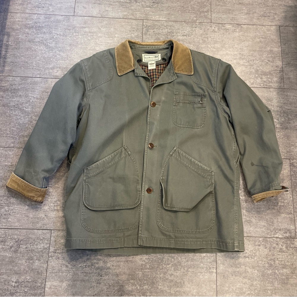 LL Bean Plaid Removable Liner Barn Coat Jacket